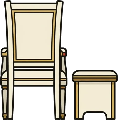 Two chairs, side by side